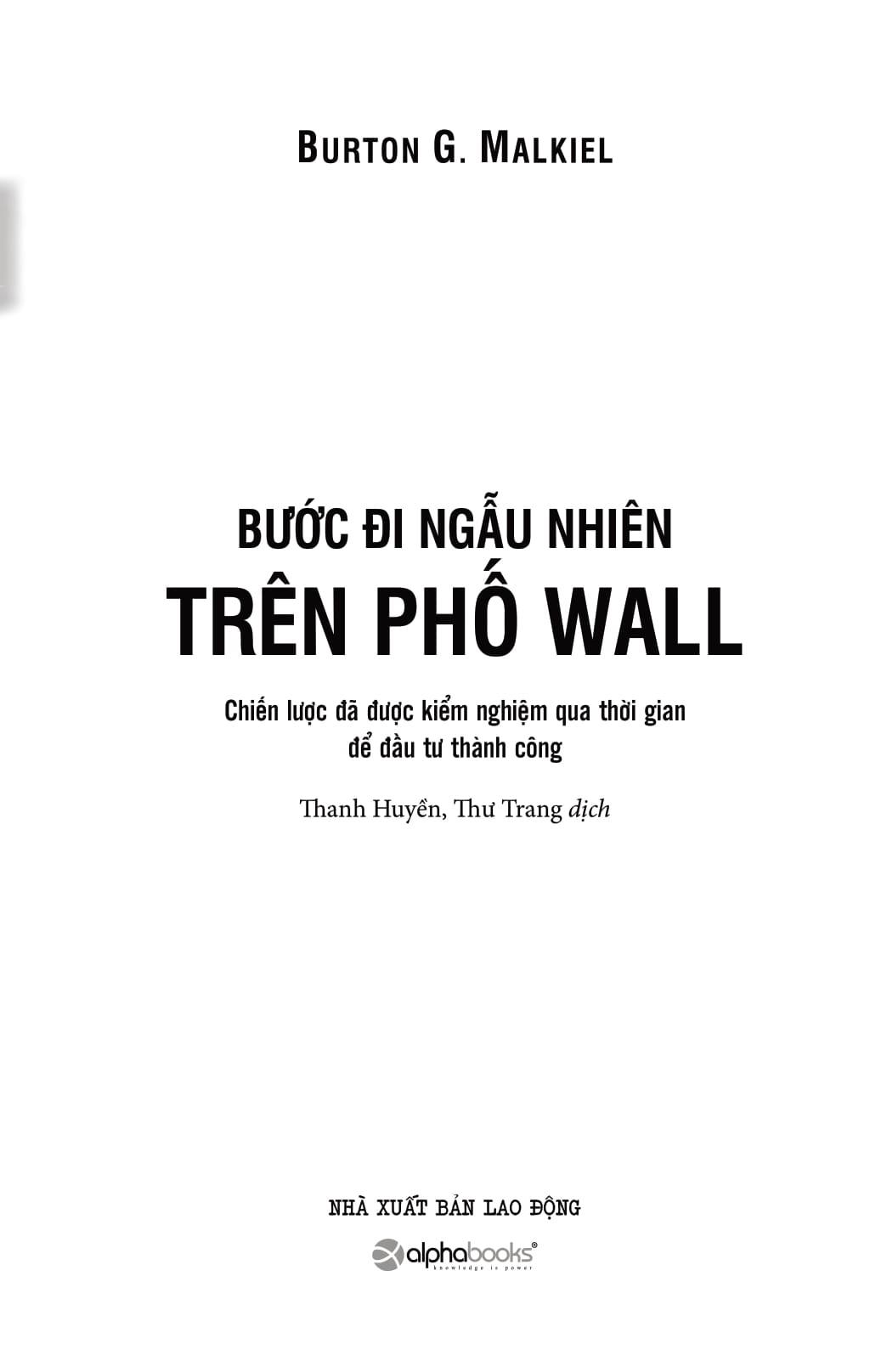Bước Đi Ngẫu Nhiên Trên Phố Wall (Tái Bản)