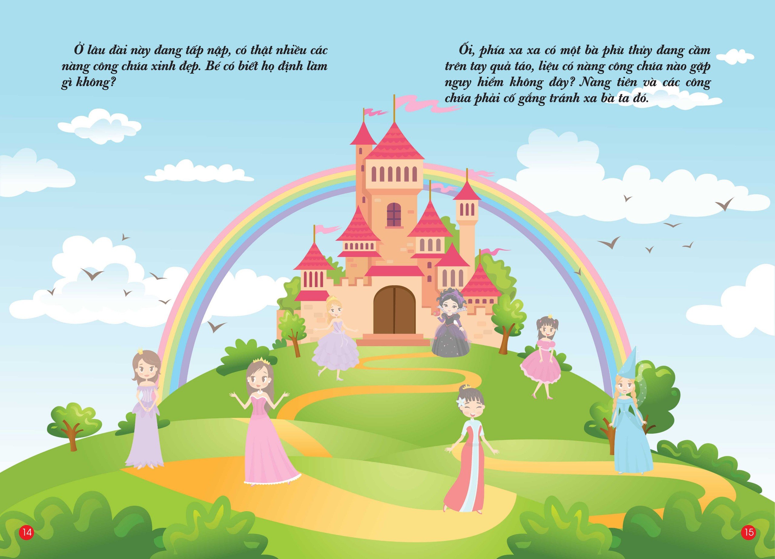 Combo 4 Quyển Bóc Dán Hình Thông Minh - Công Chúa Nhỏ - Little Princess (VT)