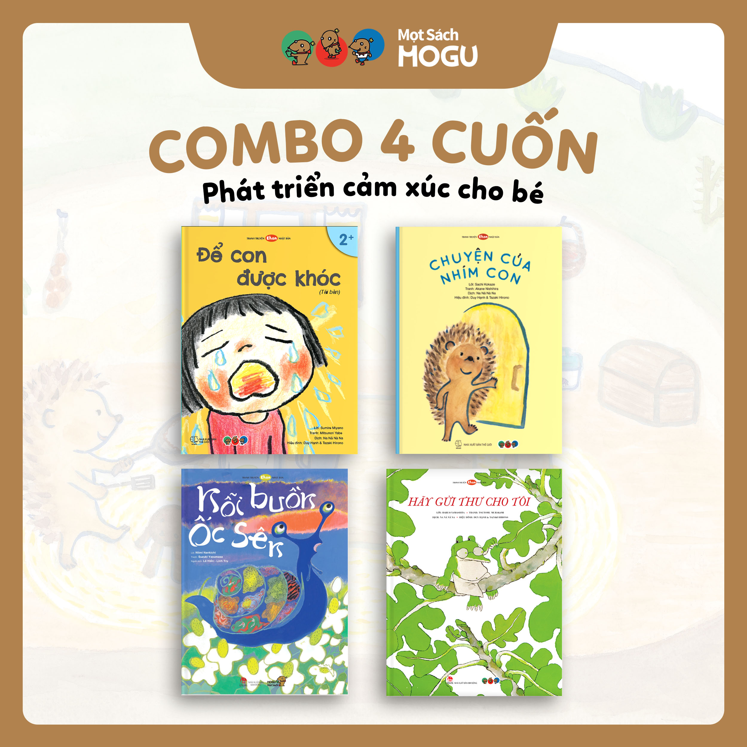 Truyện Ehon bé 3-4-5 tuổi - Bộ 4 cuốn Phát triển cảm xúc