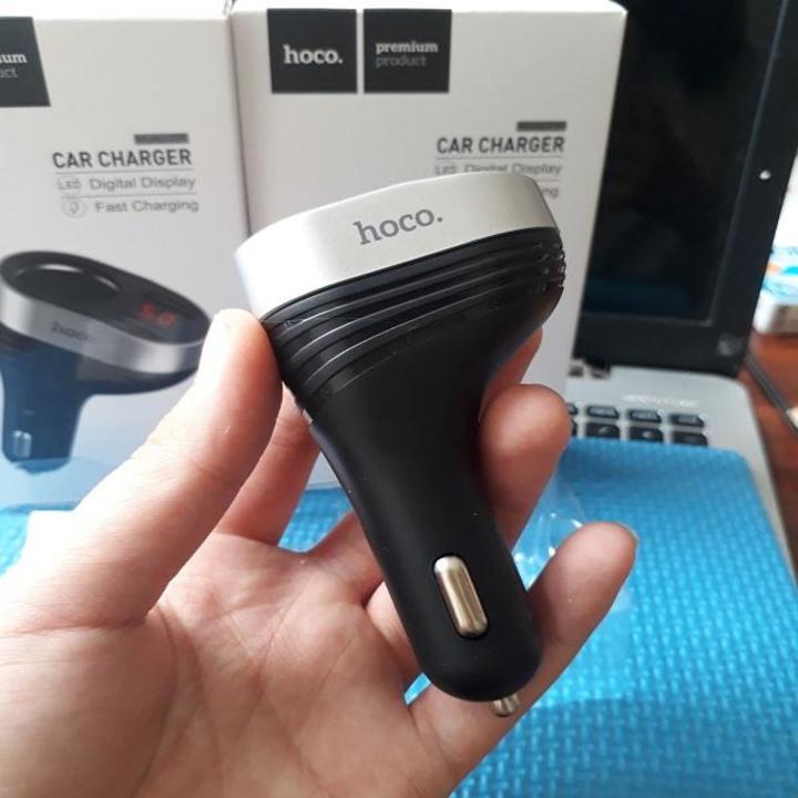 Bộ chia tẩu sạc dùng cho ô tô, xe hơi nhãn hiệu Hoco Z29, Đầu vào: DC12 - 24V, Đầu ra: USB1/2DC5V/2.4A,ổng đầu ra 2 cổng USB: DV5V/3.1A Max , Đầu ra 2 lỗ tẩu sạc: 96W Max , Hàng nhập khẩu