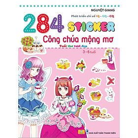 Sách - 284 Sticker Công Chúa Mộng Mơ cho bé 3-6 tuổi - Phát triển chỉ số IQ - EQ - CQ - ndbooks