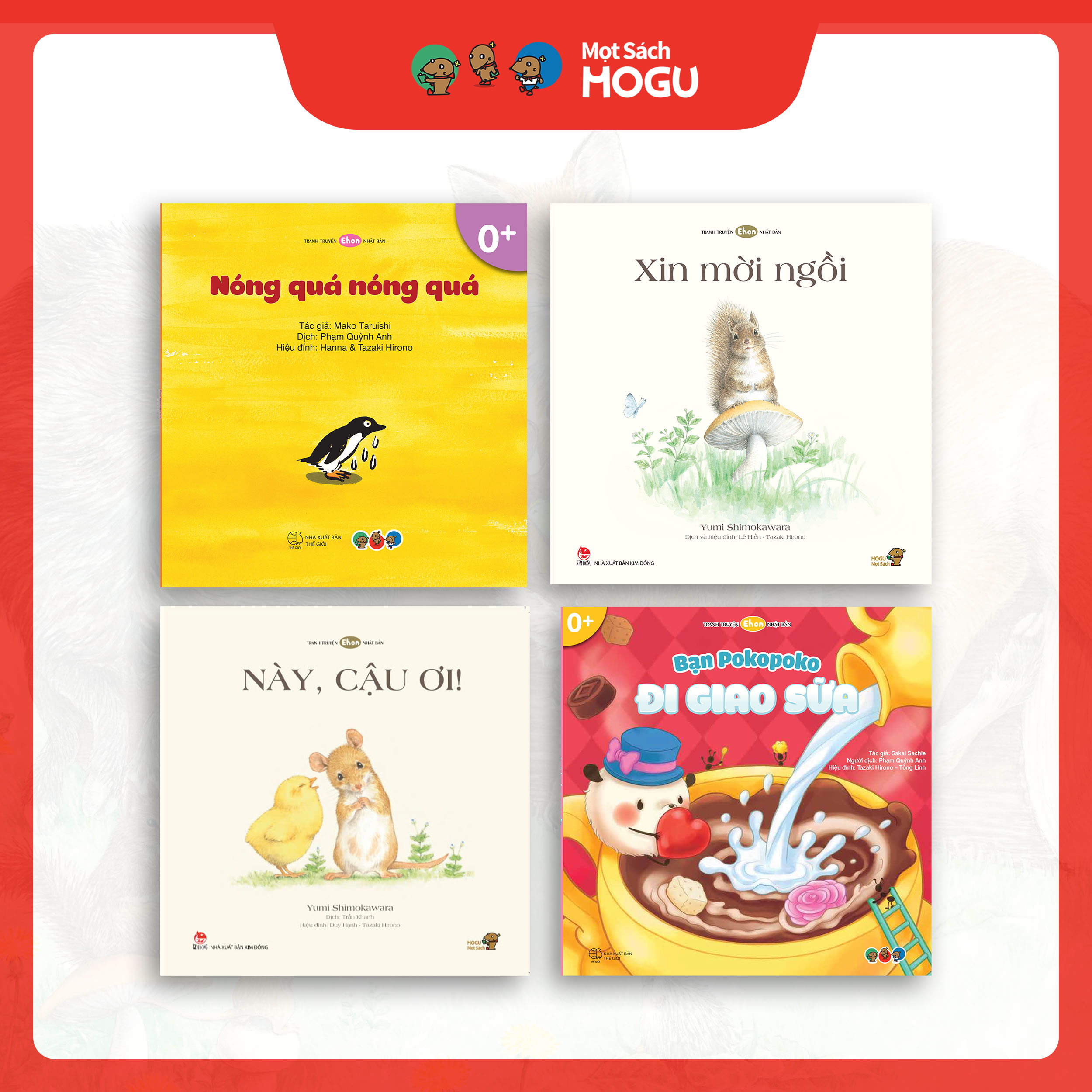 Truyện Ehon bé 1-2-3 tuổi - Bộ 4 cuốn Bé yêu động vật