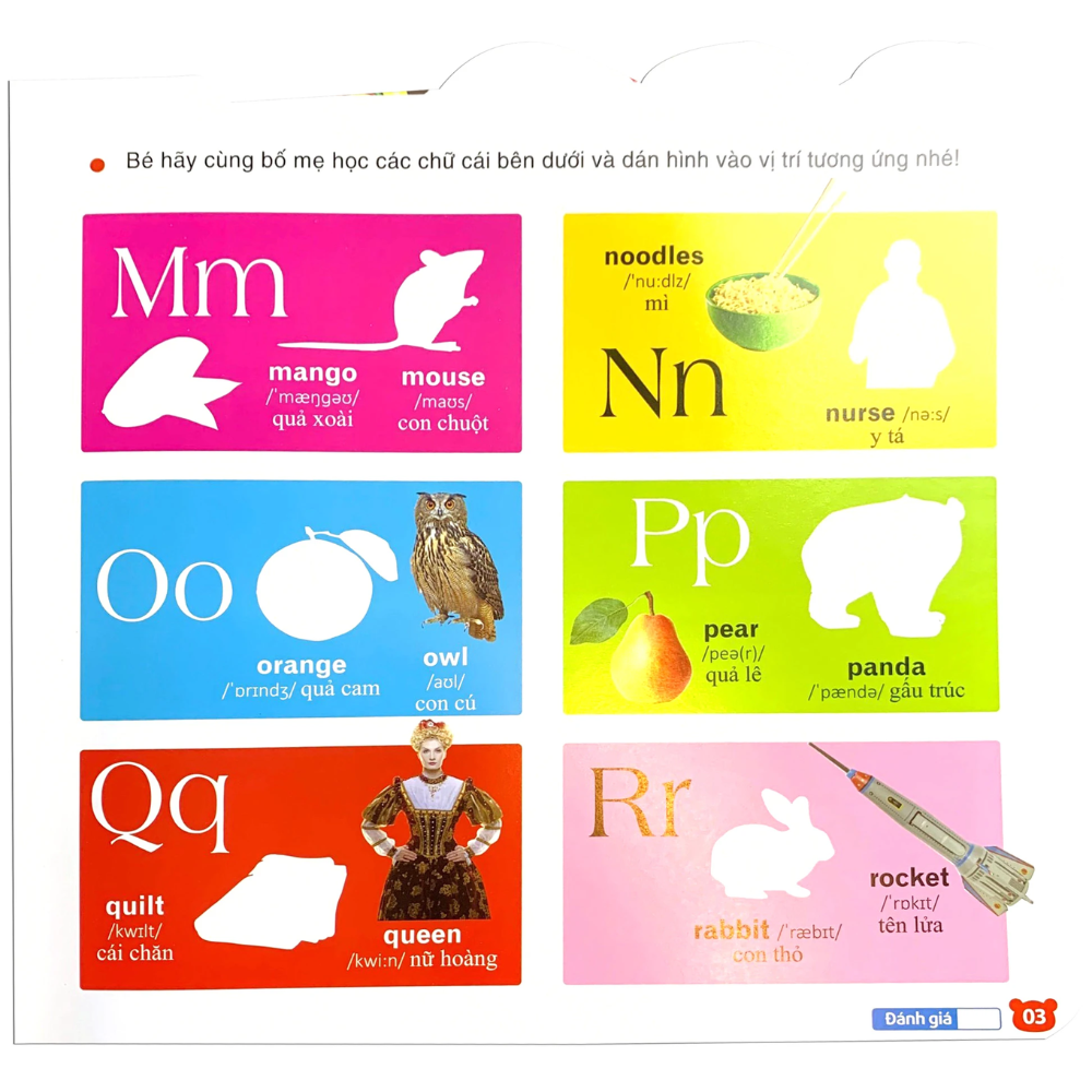 Bé Làm Quen Với Tiếng Anh (208 Miếng Dán Hình Thông Minh - IQ-EQ-CQ)