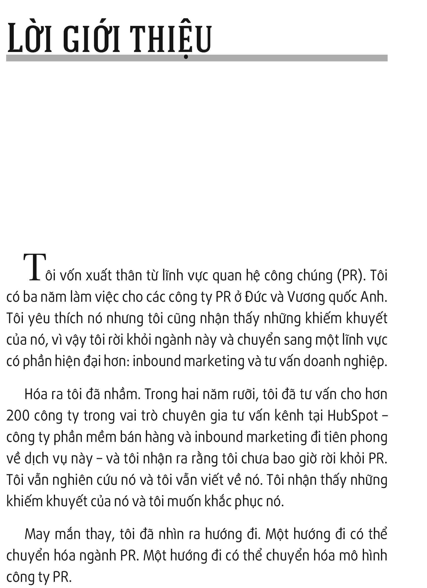 Inbound PR - Dịch Chuyển Hoạt Động Theo Mô Hình Inbound