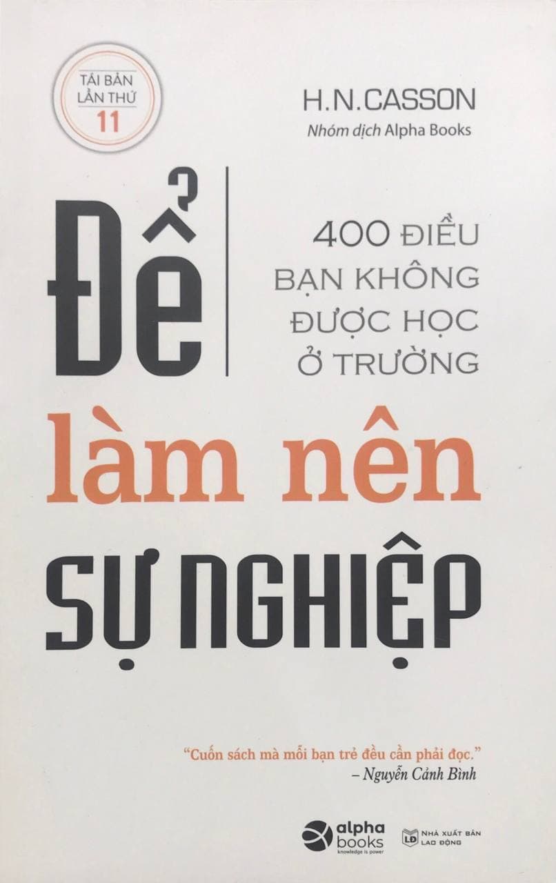 Để Làm Nên Sự Nghiệp (Tái Bản)