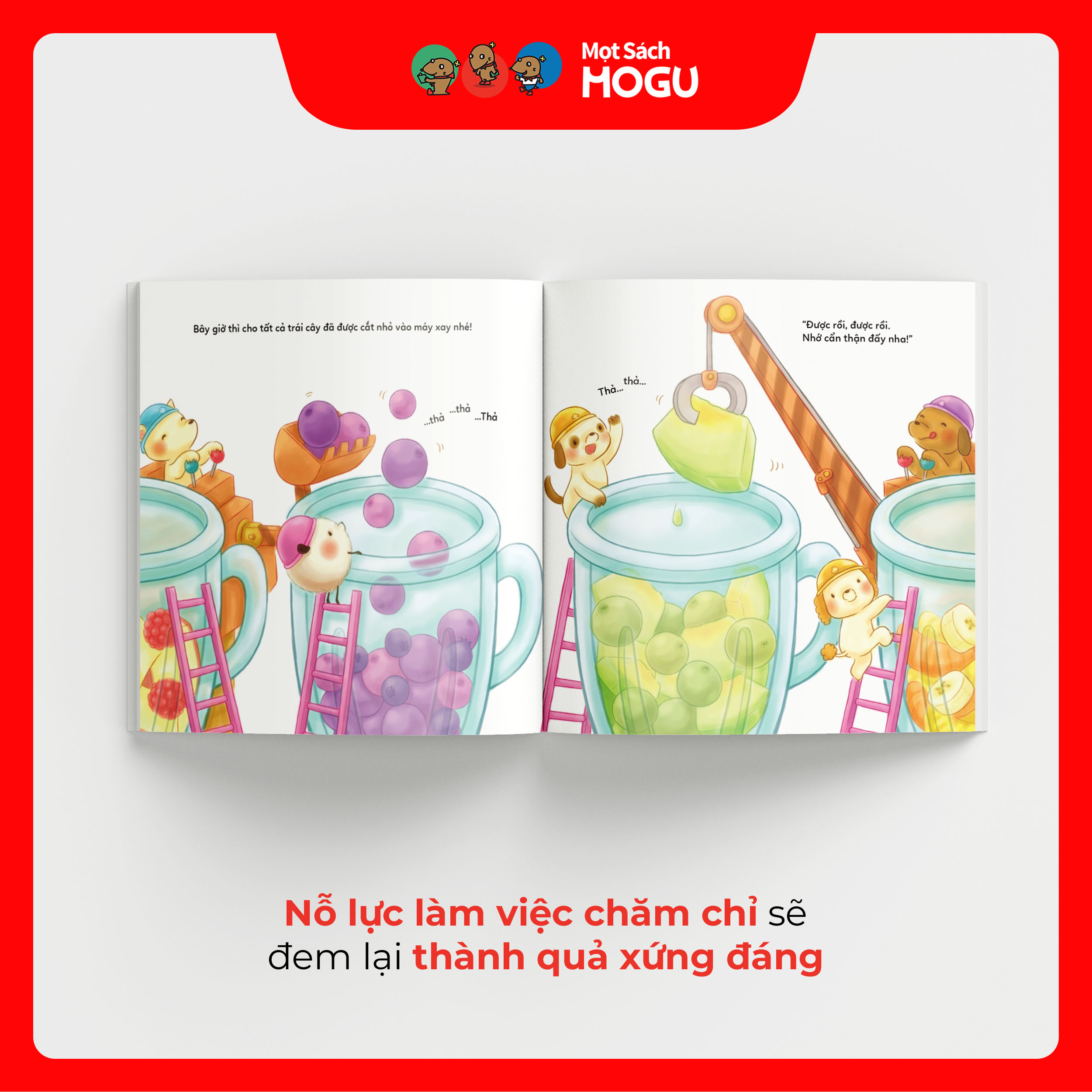 Truyện Ehon bé 1-2-3 tuổi - Bạn Pokopoko làm sinh tố trái cây