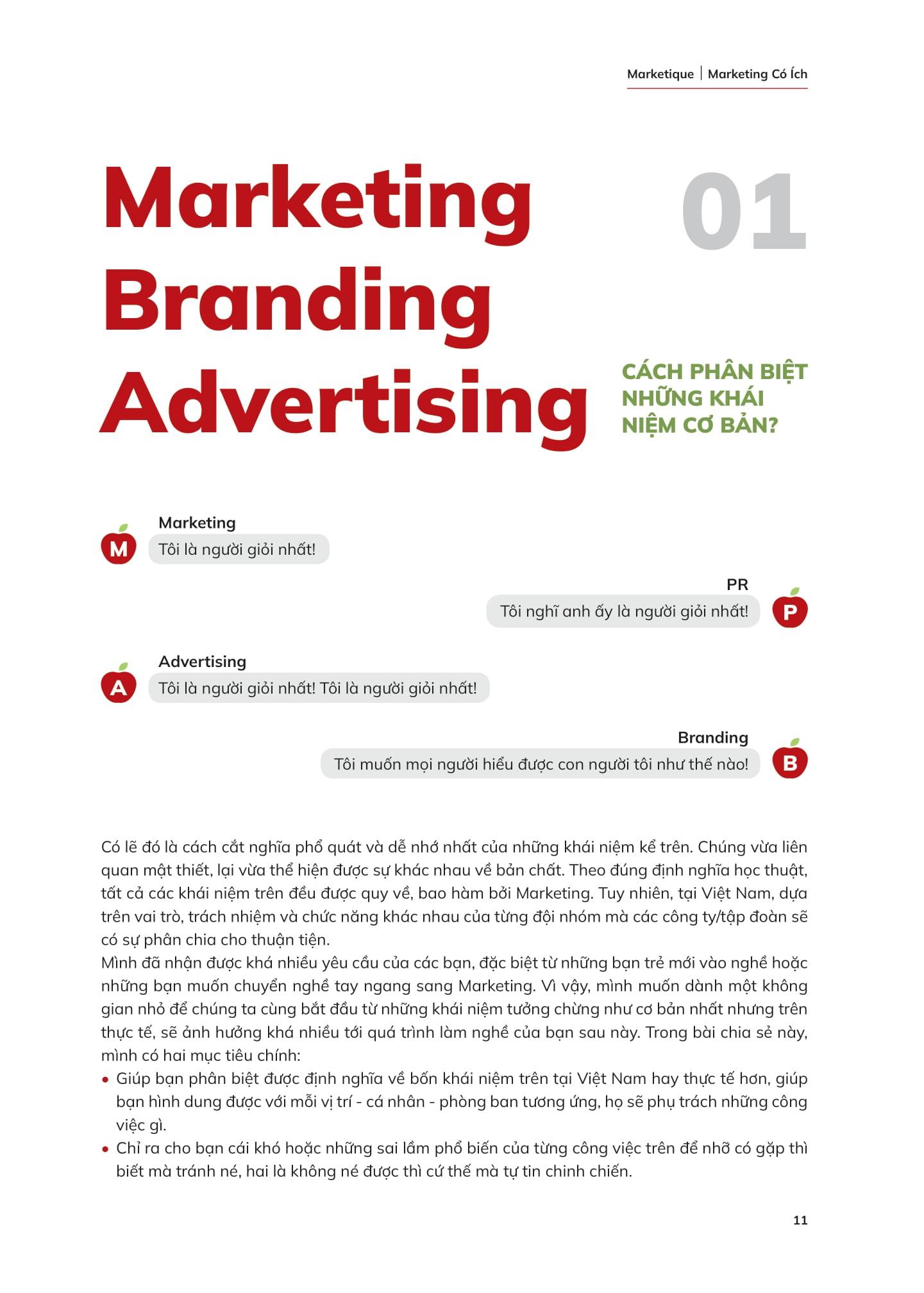 Sách - Marketique - Marketing Có Ích - 50 Bài Học Ước Gì Mình Biết Khi Bắt Đầu Sự Nghiệp Marketing Tại Việt Nam