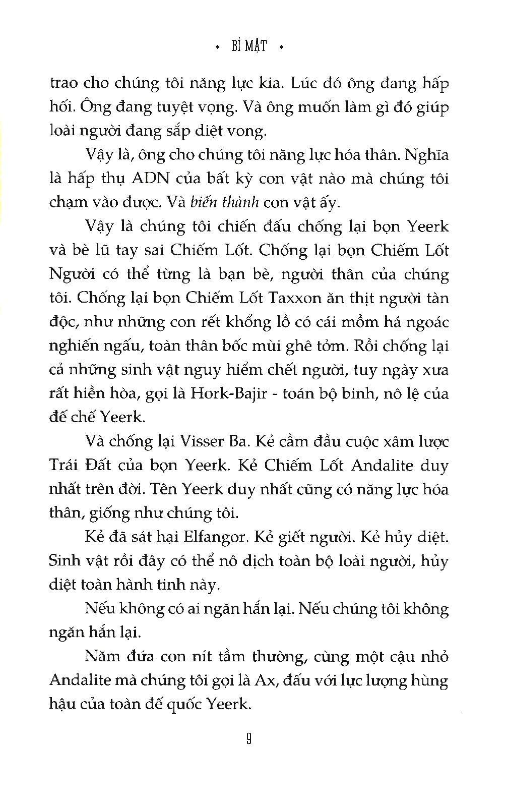 Animorphs - Người Hóa Thú - Tập 9 - Bí Mật