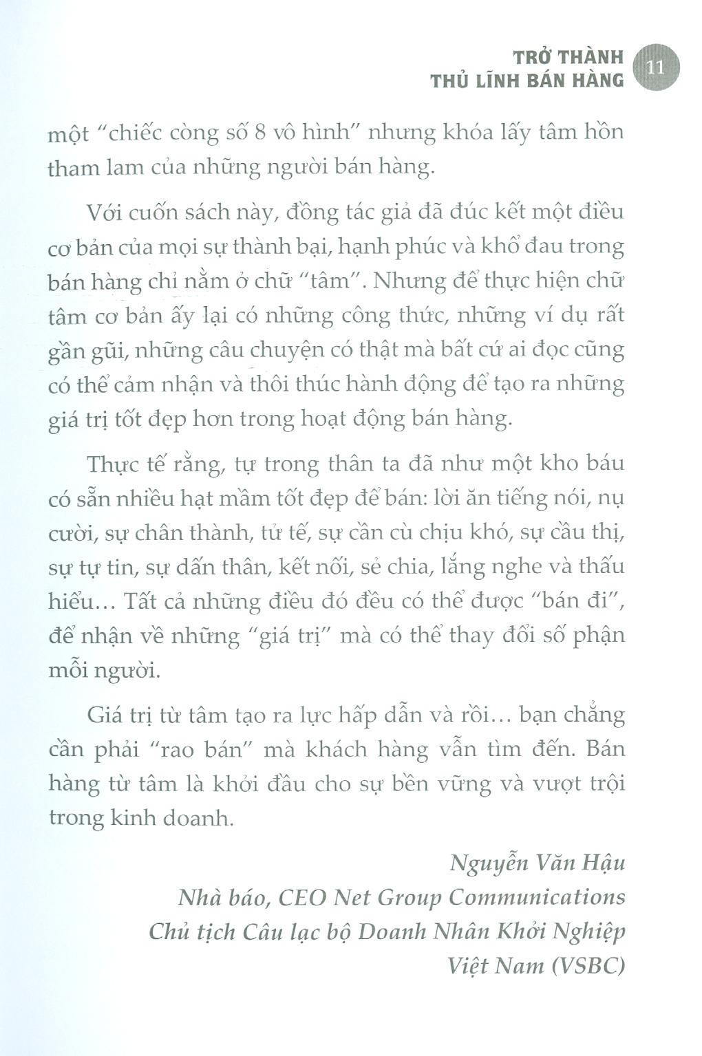 Trở Thành Thủ Lĩnh Bán Hàng - Bán Hàng Từ Tâm Nâng Tầm Thương Hiệu
