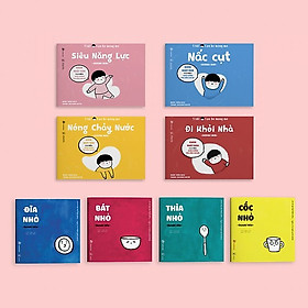 Combo Ehon Nhật Bản TAKU - CẬU BÉ MỘNG MƠ: Đi Khỏi Nhà + Nấc Cụt + Nóng Chảy Nước + Siêu Năng Lực (Bộ 4 Cuốn Phát Triển Trí Tuệ 2 - 8 Tuổi/ Tặng kèm Bookmark Happy Life) 
