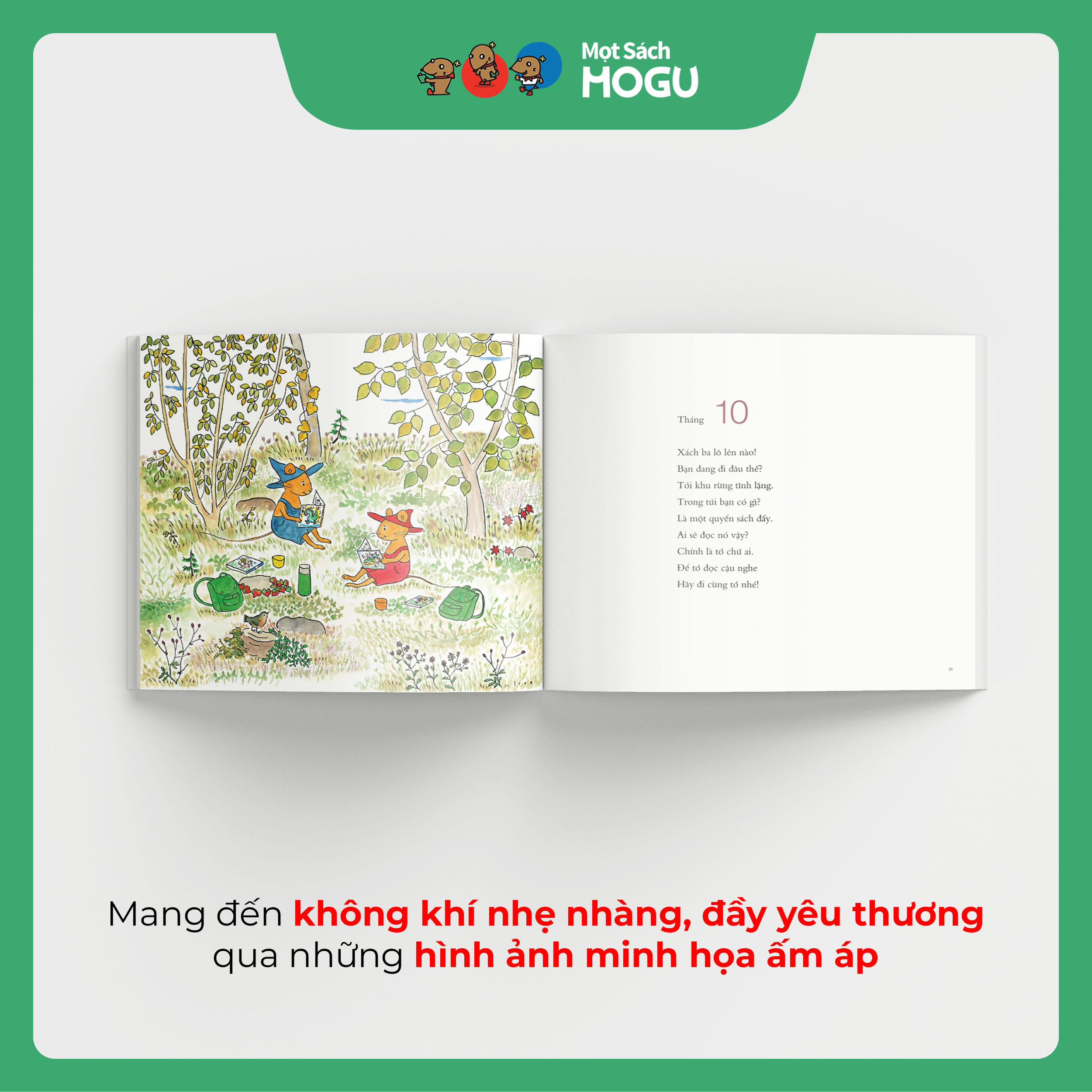 Truyện Ehon bé 3-4-5 tuổi - Bài ca 12 tháng của Gư-ri và Gư-ra