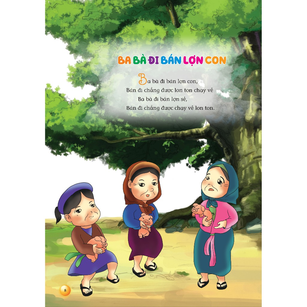 Sách - Tuyển Tập Ca Dao Đồng Dao Cho Bé Học Nói, Tập Đọc-mk