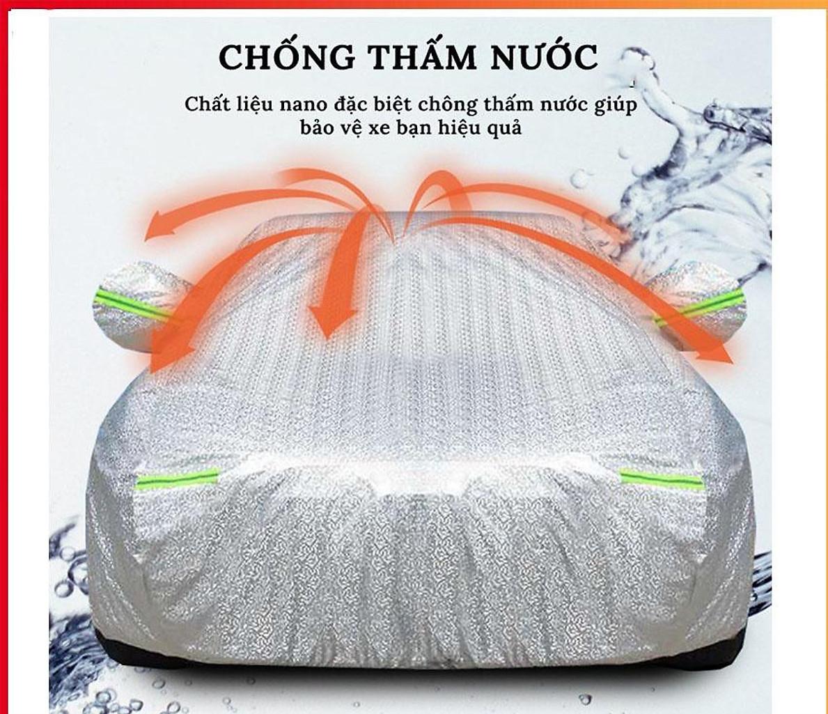 Bạt Phủ Ô Tô VINFAST FADIL, LUX A 2.0, LUX SA 2.0, Chất Liệu Bạt Tráng Nhôm 3 lớp, có phản quang