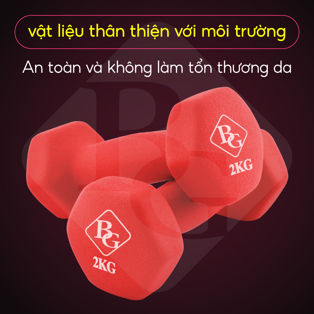 Bộ 2 tạ tay 3kg Model Q304 - Q314 cao cấp tập Gym BG (hàng nhập khẩu)