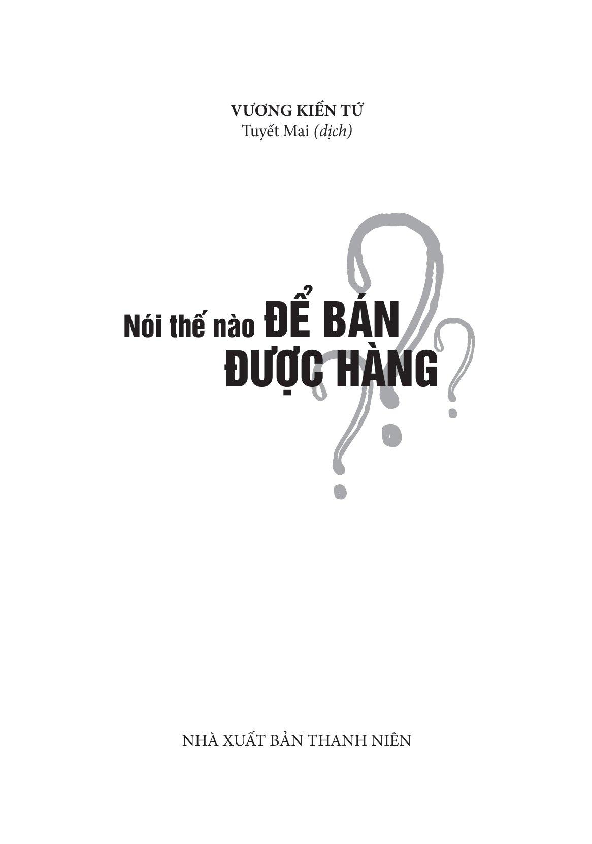 Nói Thế Nào Để Bán Được Hàng?