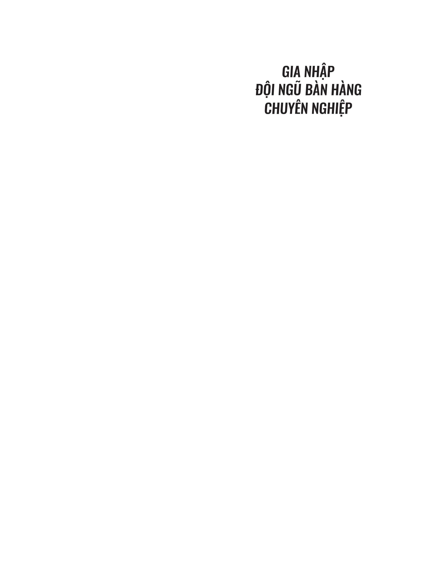 Gia Nhập Đội Ngũ Bán Hàng