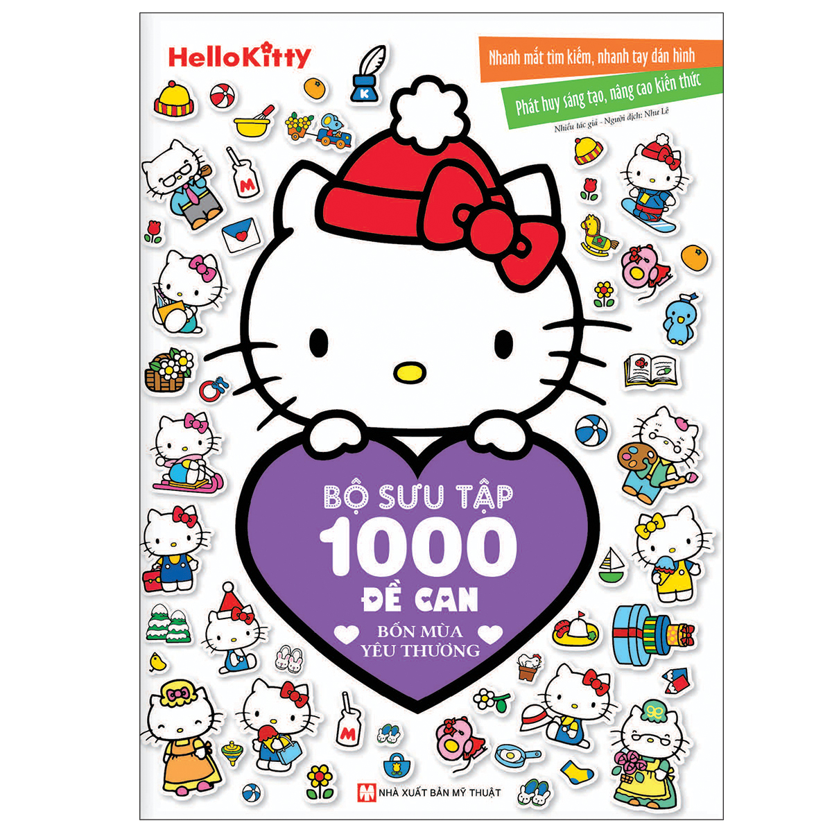 Bộ 4 Cuốn Helokitty: Bộ Sưu Tập 1000 Đề Can
