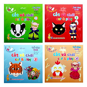 Combo Khéo Tay Tự Làm Đồ Chơi :Cắt Và Chơi (Trọn Bộ 4 Cuốn)