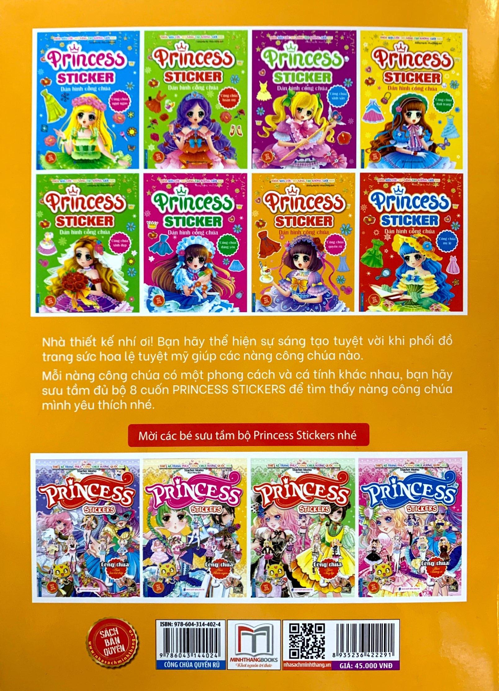 Princess Sticker - Dán Hình Công Chúa - Công Chúa Quyến Rũ
