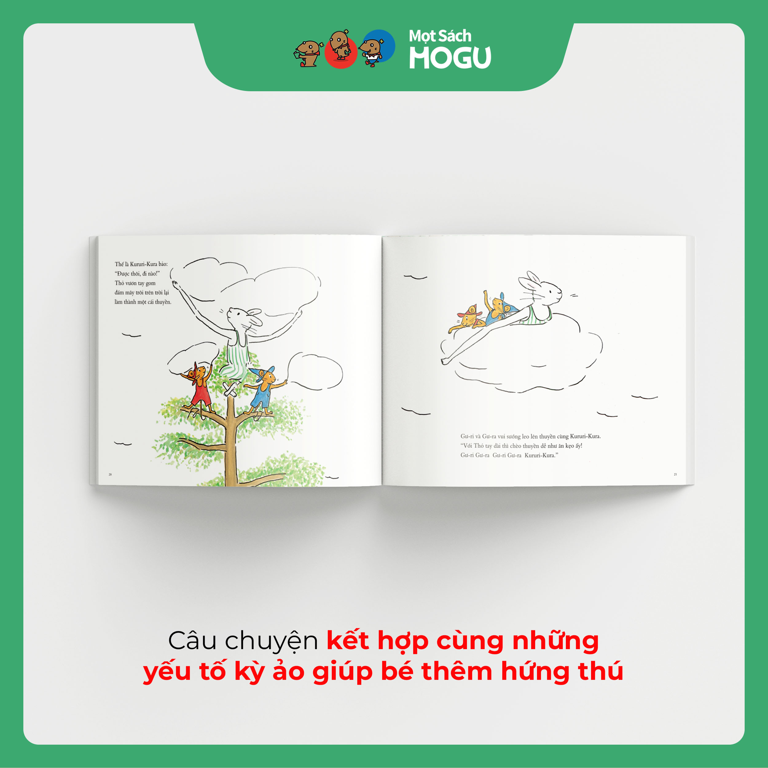 Truyện Ehon bé 3-4-5 tuổi - Gư-ri, Gư-ra và bạn Kururi Kura
