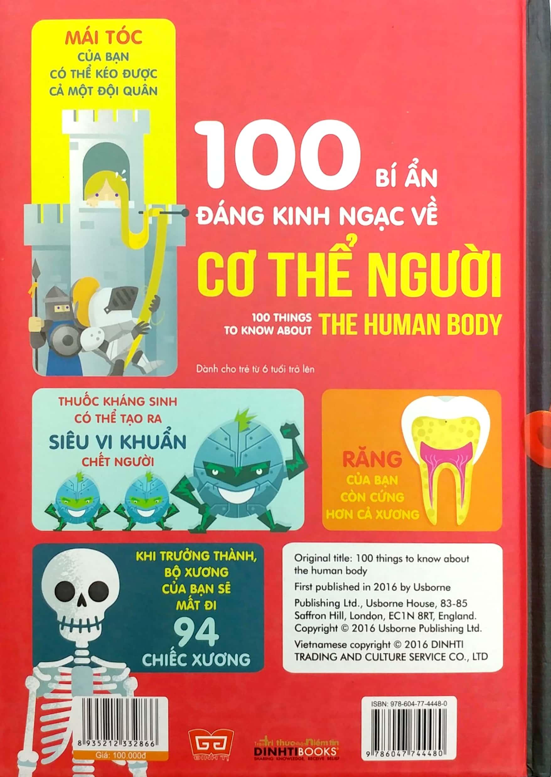 100 Bí Ẩn Đáng Kinh Ngạc Về Cơ Thể Người (USBORNE - 100 Things To Know About The Human Body)