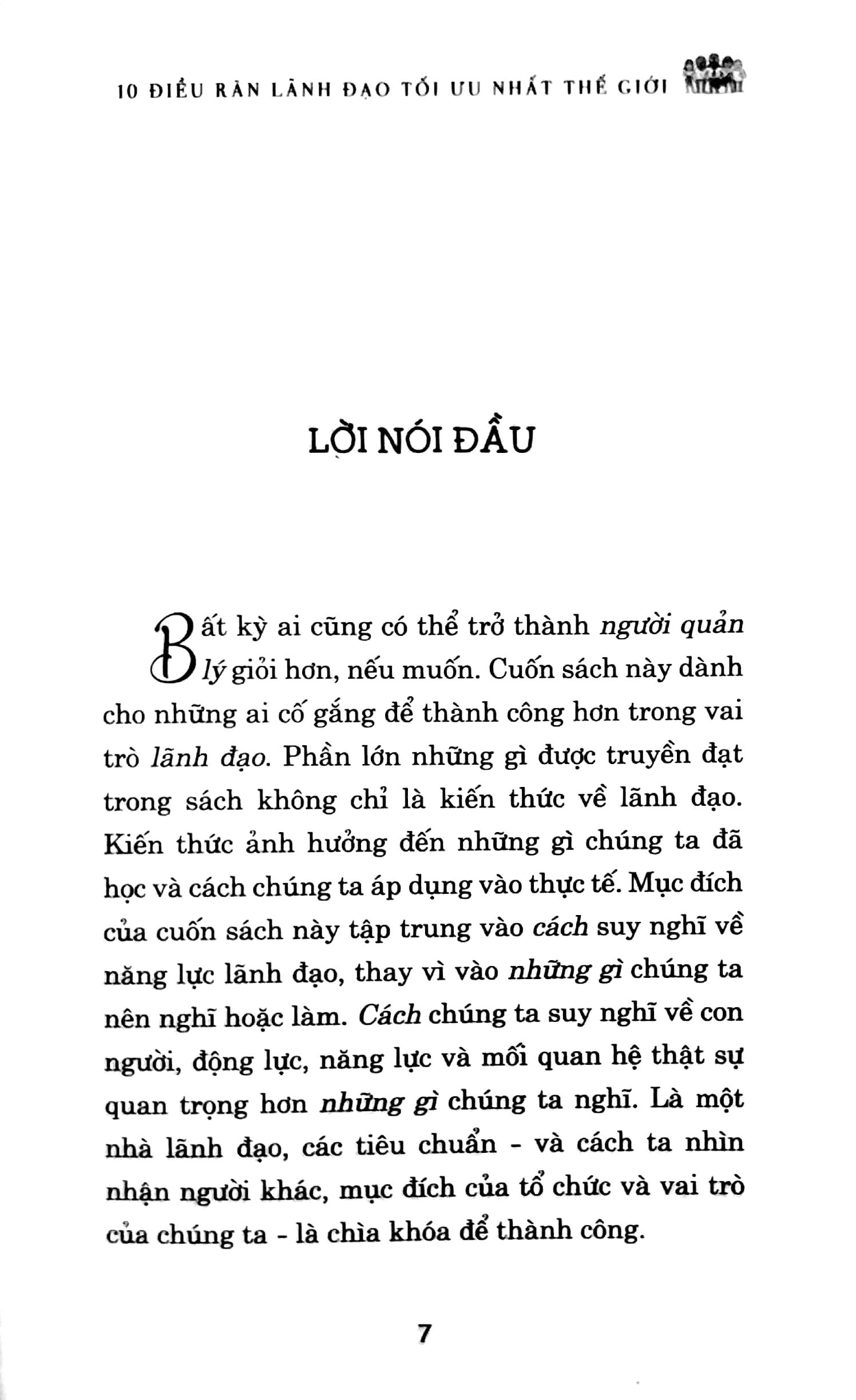 10 Điều Răn Lãnh Đạo Tối Ưu Nhất Thế Giới