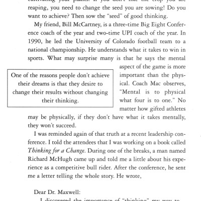 Thinking for a change