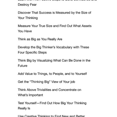 The Magic Of Thinking Big