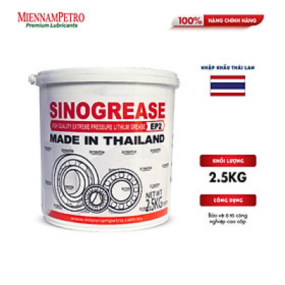 Mỡ Bôi Trơn MiennamPetro Sinogrease EP2 2,5KG Bảo Vệ Ô Tô Công Nghiệp Cao Cấp