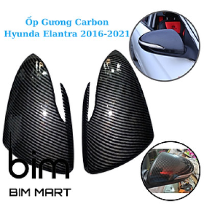 Ốp Gương Vân Carbon Dành Cho Xe Hyundai Elantra 2016 - 2021