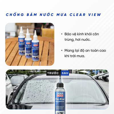 Dung Dịch Chống Bám Nước Mưa Liqui Moly Clear View 1590 | Chống Bám Nước Mưa Trên Kính Ô Tô Giúp Tăng Tầm Nhìn Khi Đi Mưa