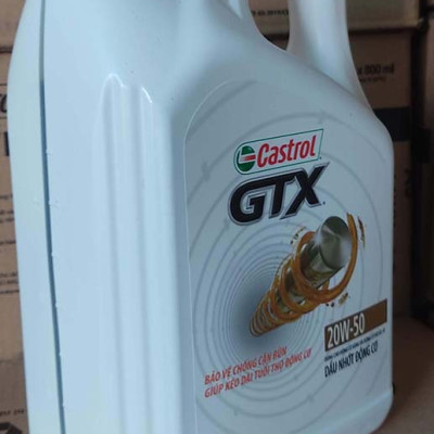Dầu nhớt cho xe ô tô Castrol GTX 20W-50 (Can 4 Lit)