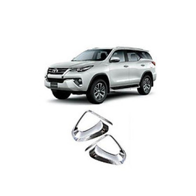 BỘ ỐP ĐÈN GẦM TRƯỚC MẠ CROM DÀNH CHO XE TOYOTA FORTUNER 2018-2019
