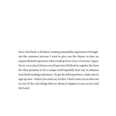 Never Lose a Customer Again