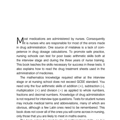 How To Master Nursing Calculations: Improve Your Maths And Make Sense Of Drug Dosage Charts