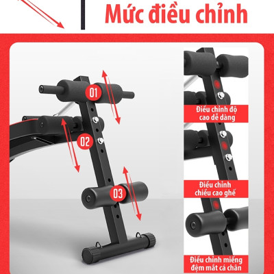 Ghế tập bụng cong có chốt gập SIT UP model 119 mới BG (hàng nhập khẩu)