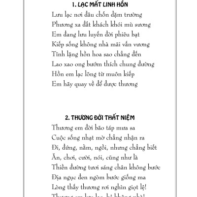 Tập Thơ Linh Hồn Trở Lại - Tự Do