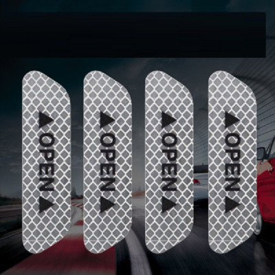 Bộ 4 DECAL dán OPEN phản quang báo mở cửa ô tô