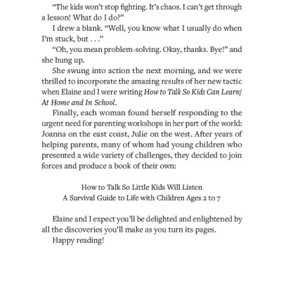 How to Talk so Little Kids Will Listen: A Survival Guide to Life with Children Ages 2-7