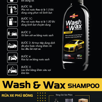 Nước Rửa Xe Và Phủ Bóng SUPERONE Wash And Wax Shampoo – Exterior SOUTHWALL B201