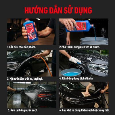 Dung Dịch Rửa Xe Ceramic SiO2 FORMULA 1 617700 946ml 2 Trong 1 Rửa & Phủ Bóng Chống Tia UV - Nhập Khẩu Chính Hãng