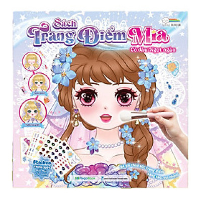 Sách Trang điểm Mia - Cô dâu Ngọt Ngào (Hơn 100 Stickers mắt môi phụ kiện lấp lánh)