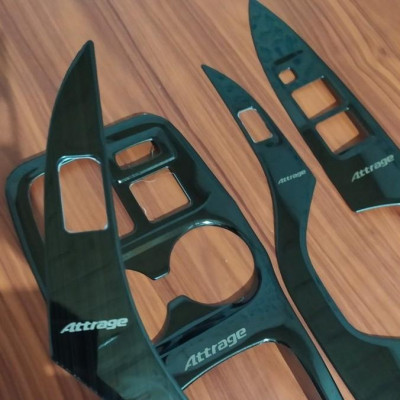 Ốp Nội Thất Dành Cho Xe Mitsu Attrage 2016 2017 2018 2019 2020 2021 Mẫu Titan - Bộ 5 Chi tiết