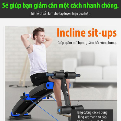 Ghế Tập Bụng Cong Muse Màu Có Chốt Gập BG SU-118 (hàng nhập khẩu)