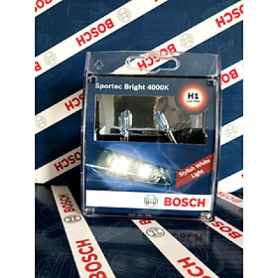 Bóng Đèn Tăng Sáng Bosch H1 12V 55W Sportec Bright 4000K (Hộp 2 bóng)