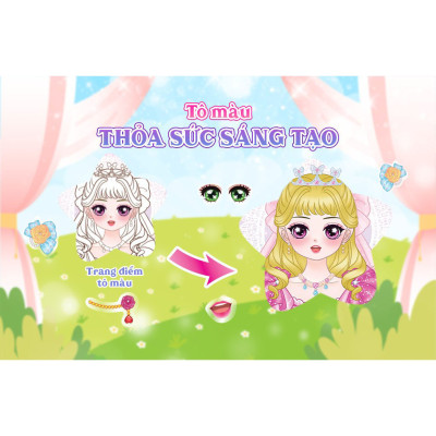 Sách Trang điểm Mia - Cô dâu Ngọt Ngào (Hơn 100 Stickers mắt môi phụ kiện lấp lánh)