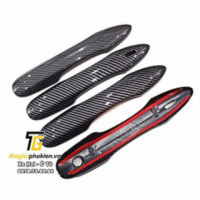 Bộ ốp tay nắm cửa, hõm cửa xe Toyota Camry 2019-2020 vân Carbon