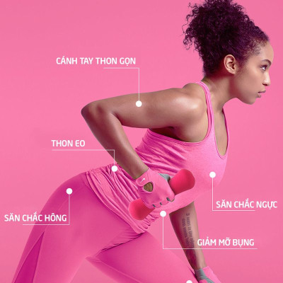 Tạ tay nữ nhỏ gọn lõi sắt bọc nhựa cao cấp JH-0618