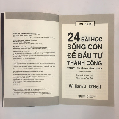 Sách - 24 Bài Học Sống Còn Để Đầu Tư Thành Công Trên Thị Trường Chứng Khoán (Tái Bản 2018)