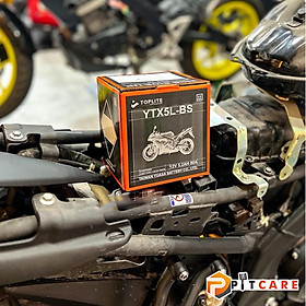 Bình Ắc Quy 12V Xe Máy Toplite YTX5L-BS 12V 5.2Ah Chính Hãng Bảo Hành 6 Tháng